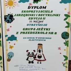 Wyróżnienie dla Jeżyków w konkursie plastycznym